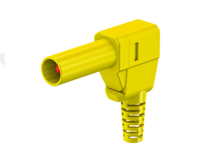 Stäubli SLS425-SW - Banana Acodada de 4 mm de Seguridad - Amarillo - 22.2667-24