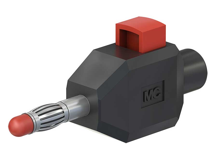 Stäubli KLS4 - Banana Macho Rápida 4mm - Cable 2.5 mm² - Negro - 22.3006-21