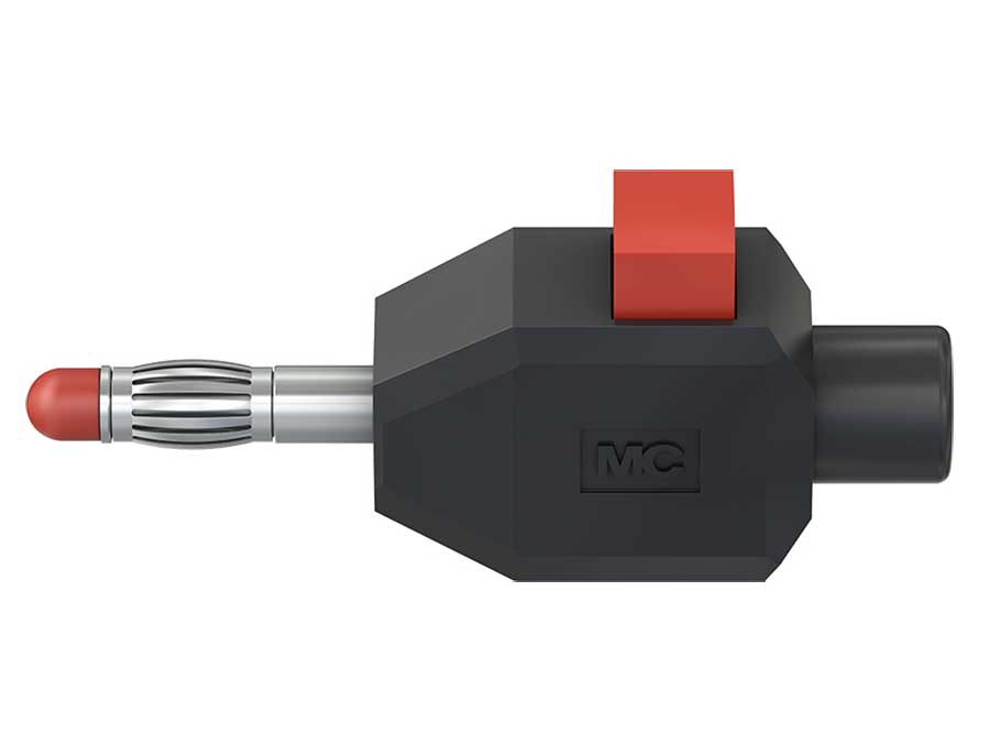 Stäubli KLS4 - Plugue banana rápido de 4 mm - cabo 2,5 mm² - Preto - 22.3006-21