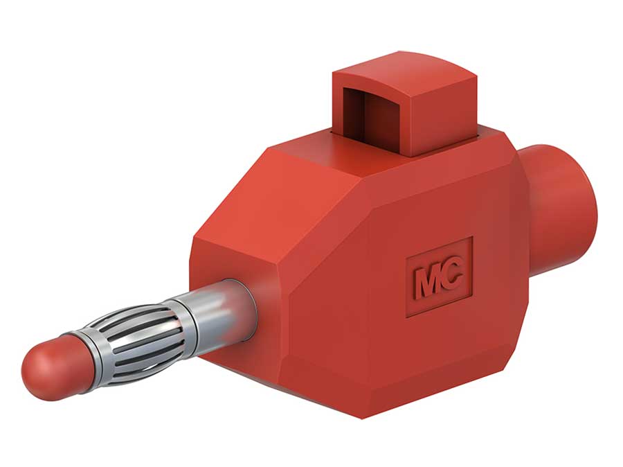 Stäubli KLS4 - Banana Macho Rápida 4mm - Cable 2.5 mm² - Rojo - 22.3006-22