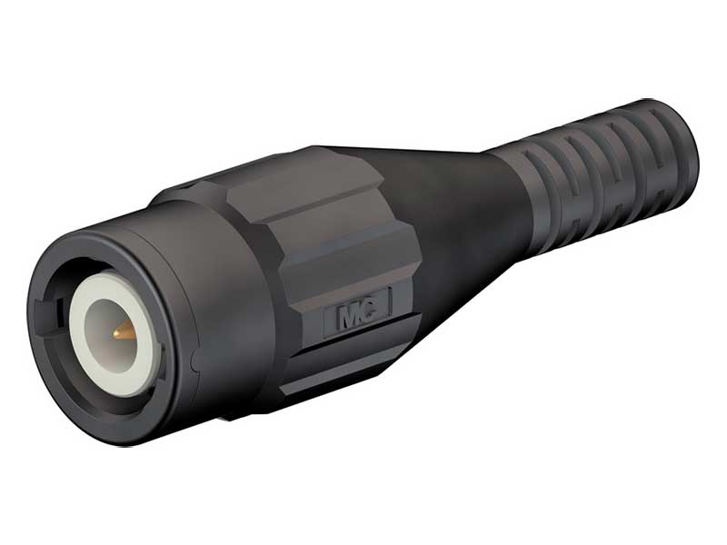 Stäubli XBS-58 NEGRO - Connecteur BNC Mâle Isolé - Noir - 67.9760-21