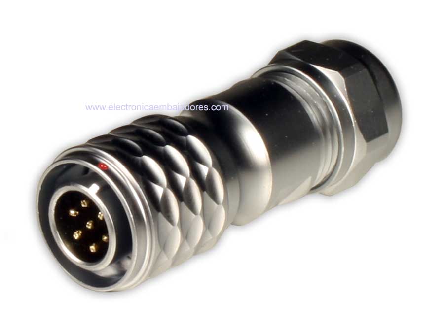 WEIPU SF12 Series IP67 - 7 Contacts Ø12 Waterproof Male Cable-Mount Connector - SF1210/P7II