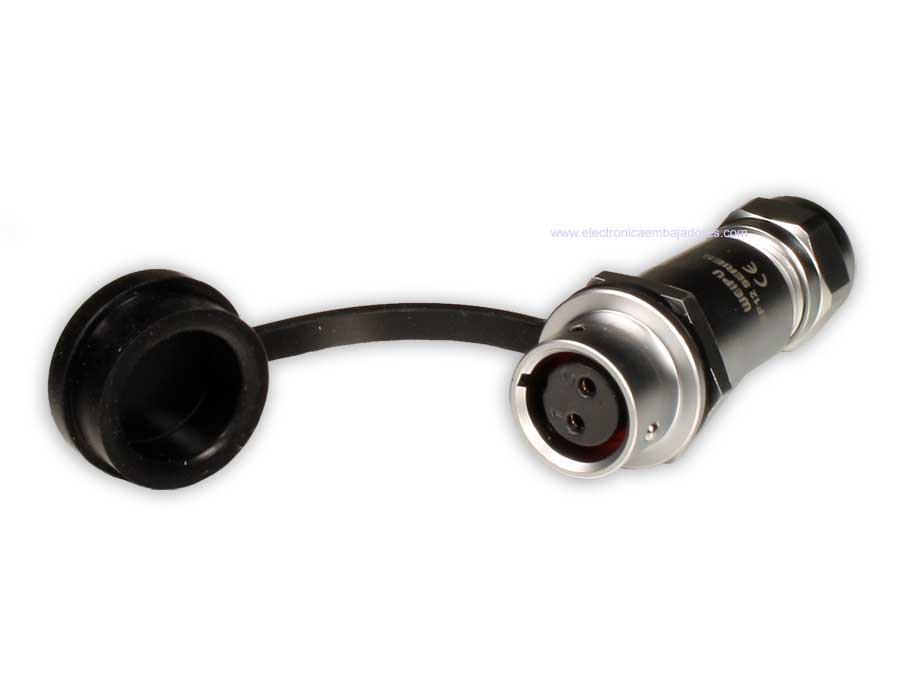 WEIPU SF12 Series IP67 - 2 Contacts Ø12 Waterproof Female Cable-Mount Connector - SF1211/S2I