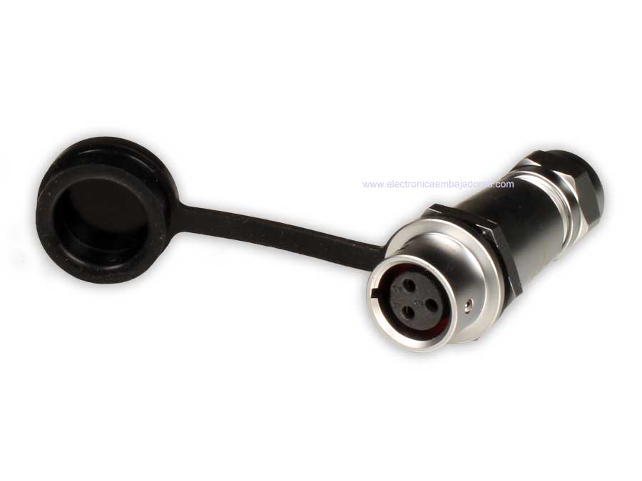 WEIPU SF12 Series IP67 - 3 Contacts Ø12 Waterproof Female Cable-Mount Connector - SF1211/S3I