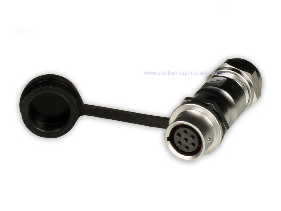 WEIPU SF12 Series IP67 - 7 Contacts Ø12 Waterproof Female Cable-Mount Connector - SF1211/S7II