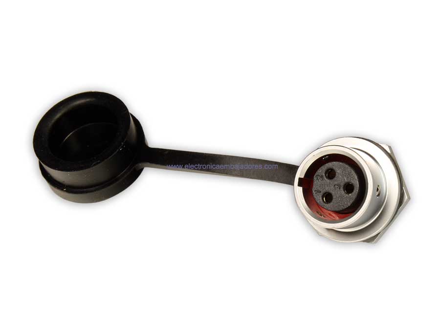 WEIPU SF12 Series IP67 - 3 Contacts Ø12 Waterproof Female Push Pull Panel-Mount Connector - SF1212/S3