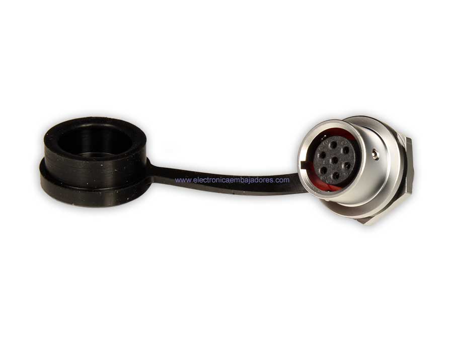 WEIPU SF12 Series IP67 - 7 Contacts Ø12 Waterproof Female Push Pull Panel-Mount Connector - SF1212/S7