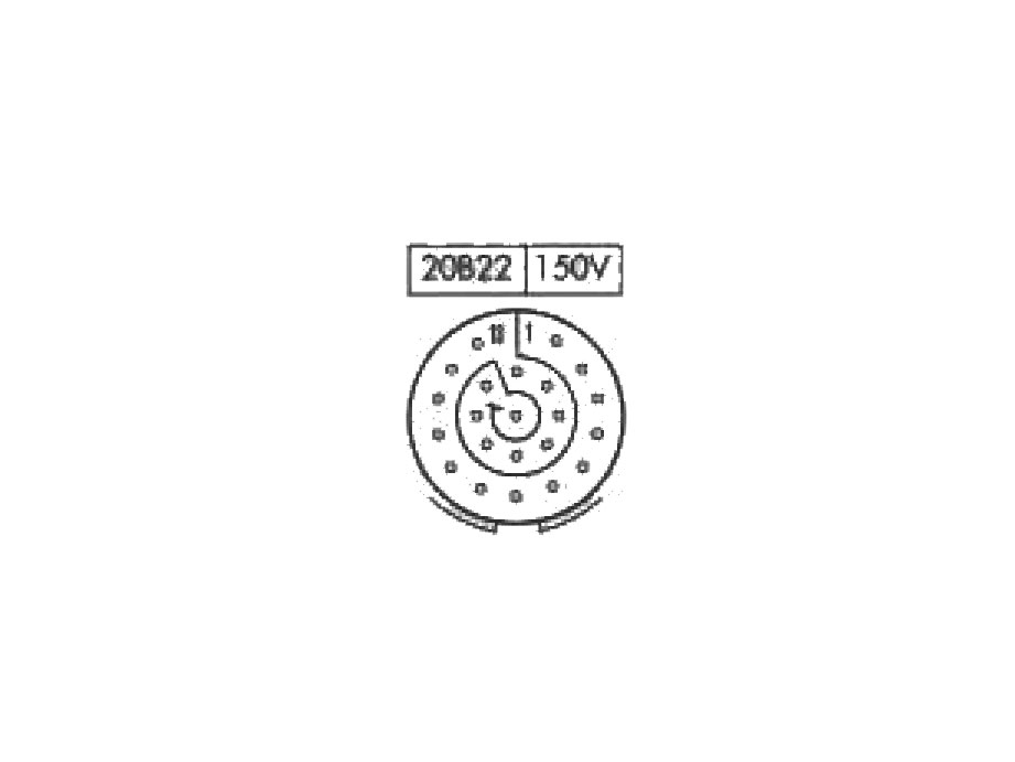 BHE20B22 - 22 Contacts Female Receptacle Size 20 Circular Connector - 920222PS