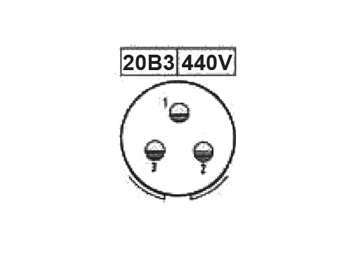 BHE20B3 - Connecteur Circulaire Taille 20 Chassis Femelle 3 Pôles - 920223CS