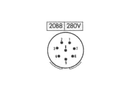 FHR20B8 - 8 Contacts Female Size 20 In-Line Mount Circular Connector - 920628TS