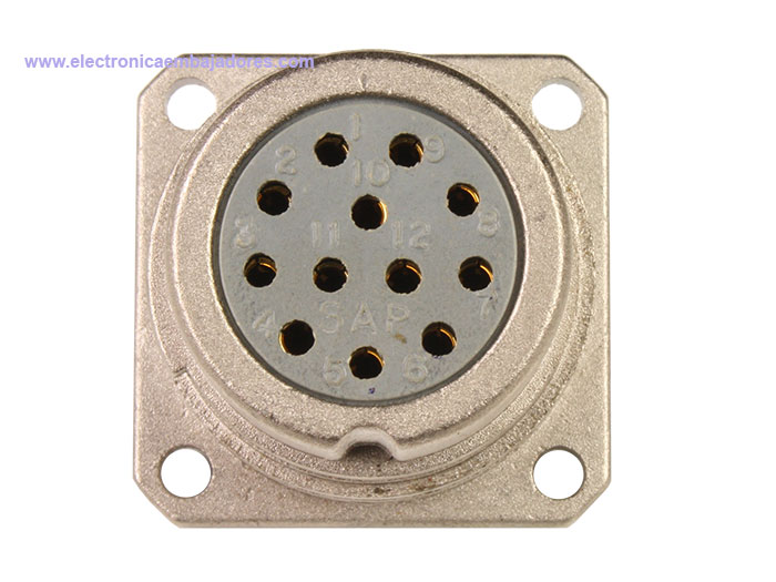 BHE20B12 - 12 Contacts Female Receptacle Size 20 Circular Connector - 9202212AFS