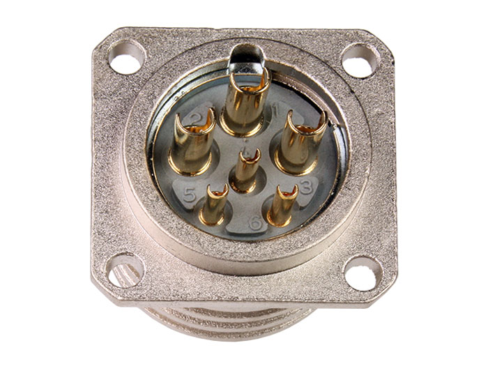 BM20B6 - 6 Contacts Male Receptacle Size 20 Circular Connector - 920226RP