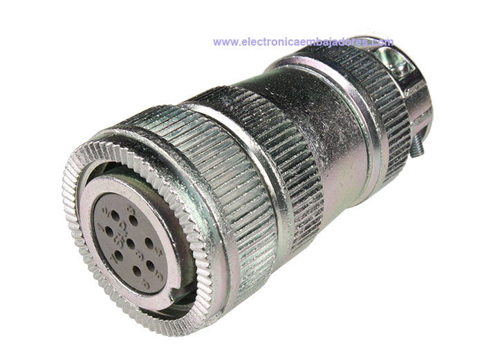 FHR20B8 - Ficha Circular Tamanho 20 Fêmea Aérea Reta 8 Pinos - 920628TS