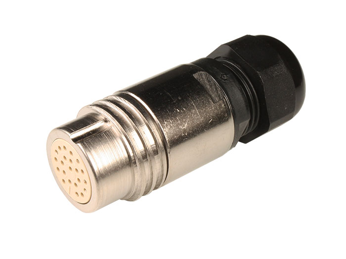 PHER20B22 - 22 Contacts Male Size 20 In-Line Mount Circular Connector - C9201222PS