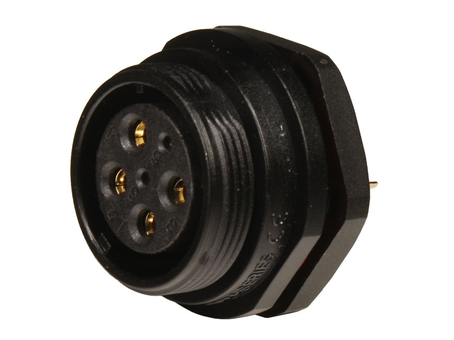 WEIPU SP21 Series IP68 - 6 Contacts Ø21 Waterproof Female Panel-Mount Connector - SP2112/S6