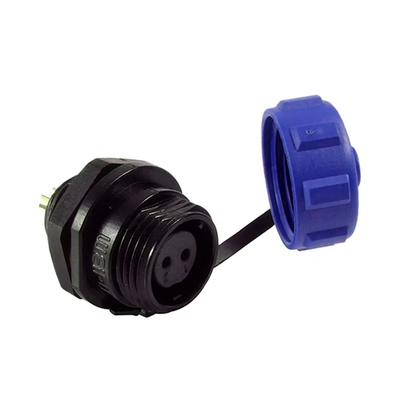 WEIPU SP11 Series IP68 - Ficha Estanque 11 Fêmea Painel 2 Pinos - com tampa - SP1112/S2-C