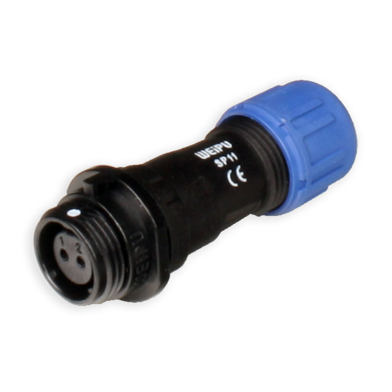 WEIPU SP21 Series IP68 - Connecteur Étanche Ø11 Femelle Fiche 2 Pôles - SP1111C/S2I-N