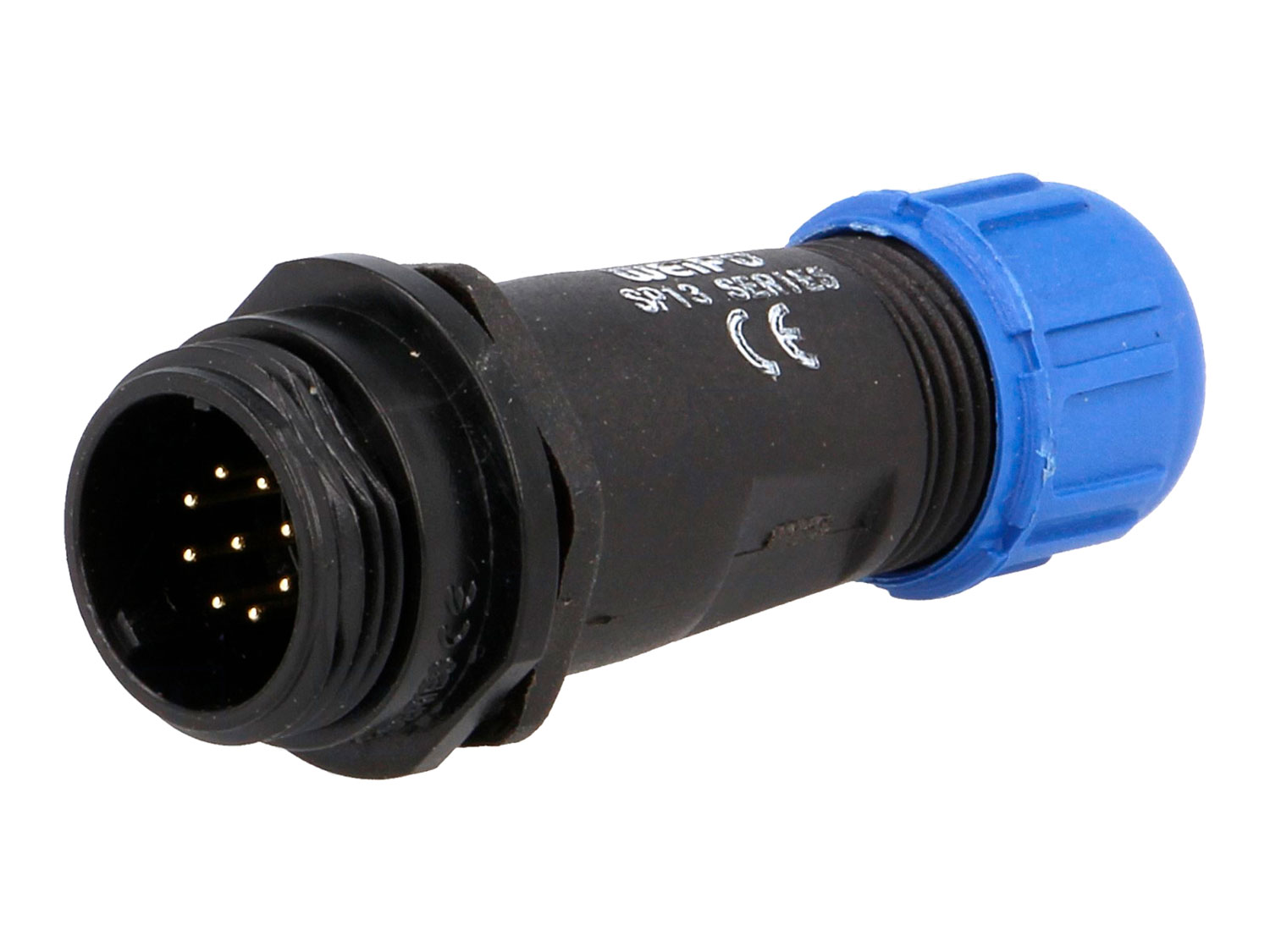 WEIPU SP13 Series IP68 - Ficha Estanque Ø13 Macho Aérea 9 Pinos - IP68 - FM686849 - SP1311/P9I-N