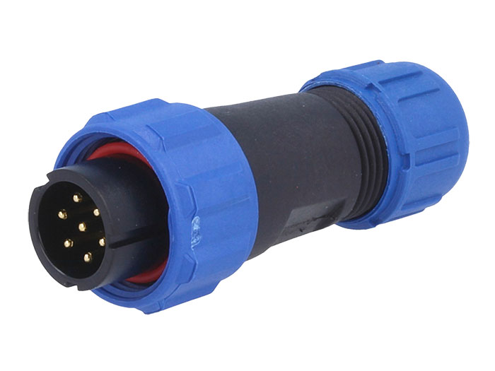 WEIPU SP13 IP68 Series - 7 Contacts Ø13 Waterproof Male Cable-Mount Connector - SP1310/P7I-N