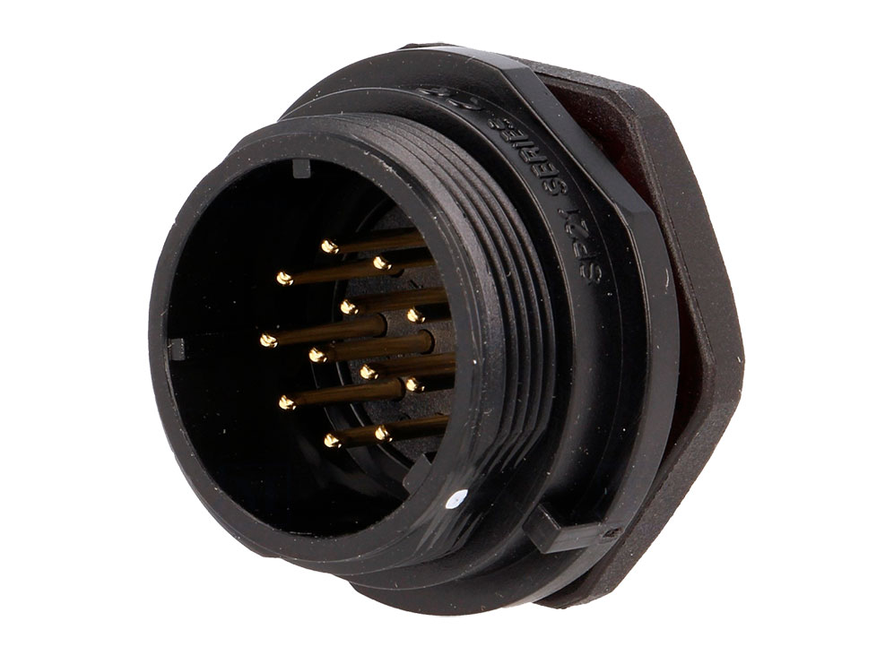 WEIPU SP21 Series IP68 - 12 Contacts Ø21 Waterproof Male Panel-Mount Connector - IP68 - SP2112/P12-1N