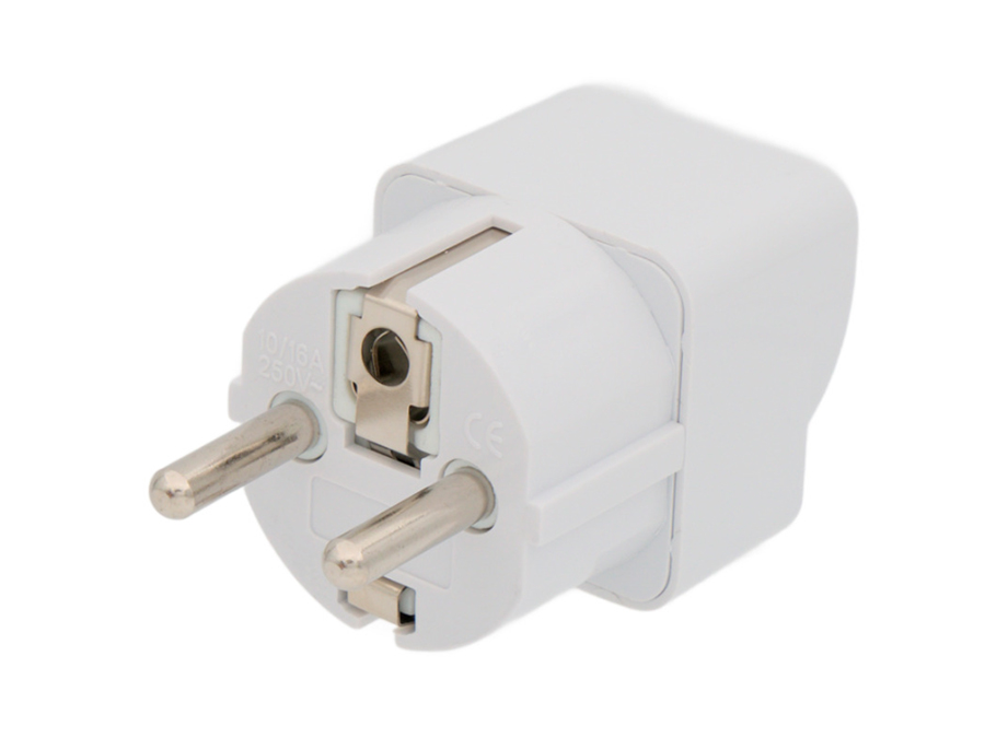 Adaptador com terra de tipo F SCHUKO para Universal