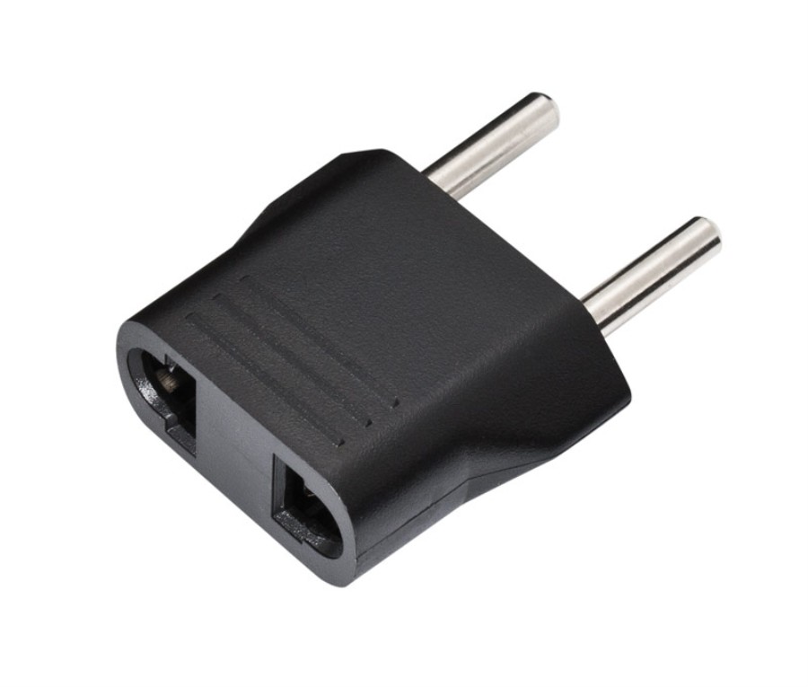 Adaptador sin tierra de tipo C (Europlug) a tipo A (América)