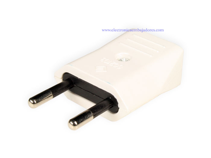 Simon - Electric Plug - Male - Ungrounded - In-Line - White - CL403007