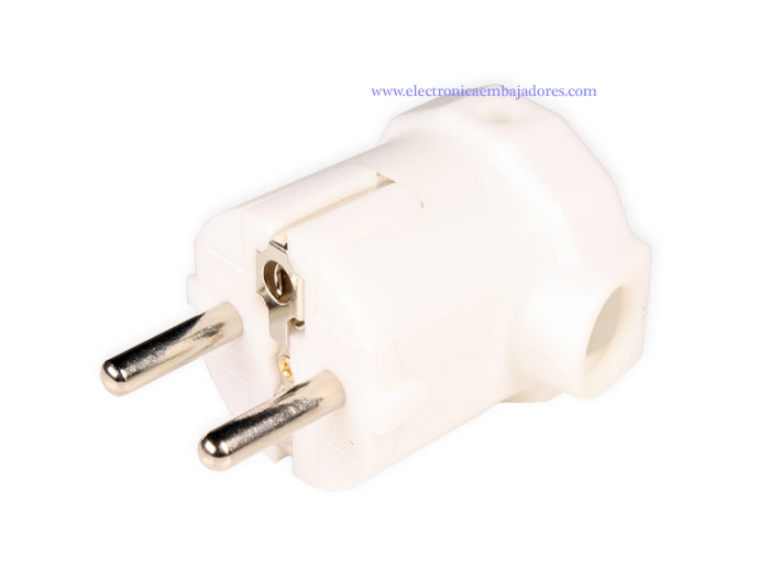 Simon BRICO - Electric Plug - Male - SCHUKO - Side Entry - White - CL407401