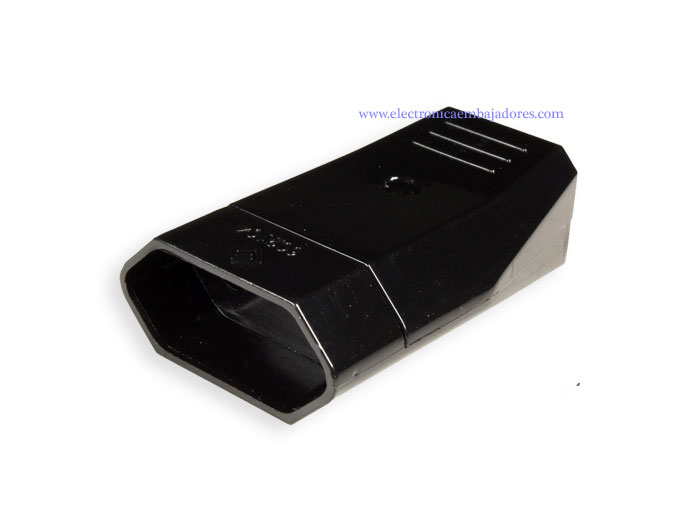 Simon - Electric Plug - Female - Ungrounded - In-Line - Black - CL422015