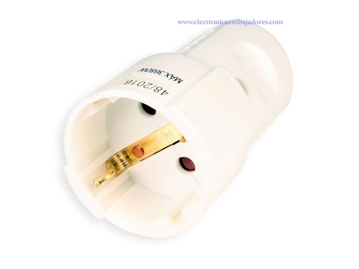 Simon - Electric Plug - Female - SCHUKO - In-Line - White - CL425108