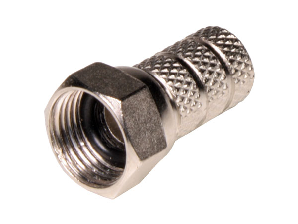 Connecteur type F Fiche Mâle Droit de Serrage 7 mm - 19.465/TV-SAT/AG