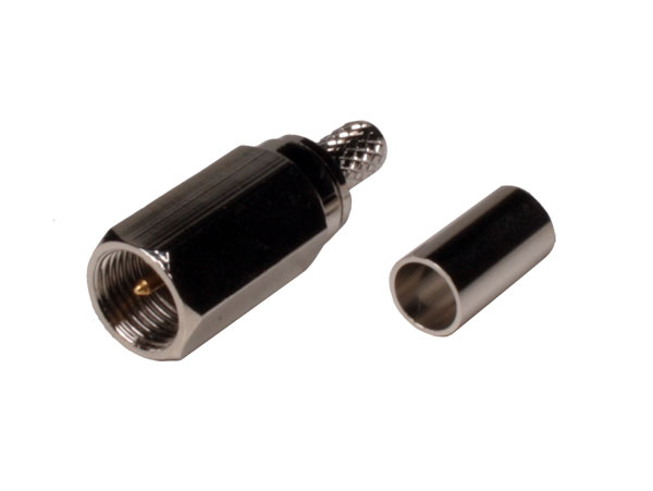 Amphenol - Cable-Mount FME Male Crimp Connector for RG58 - FME1121A3-NT3G-1-50