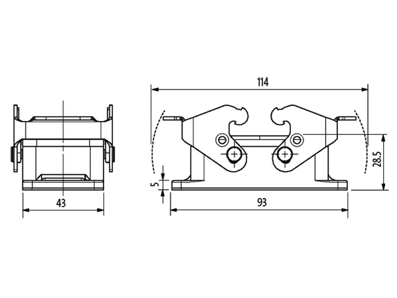 Murrelektronik B10 - Connecteur HAN 10B - Levier de verrouillage double - 70MH-GAENQ-B000000