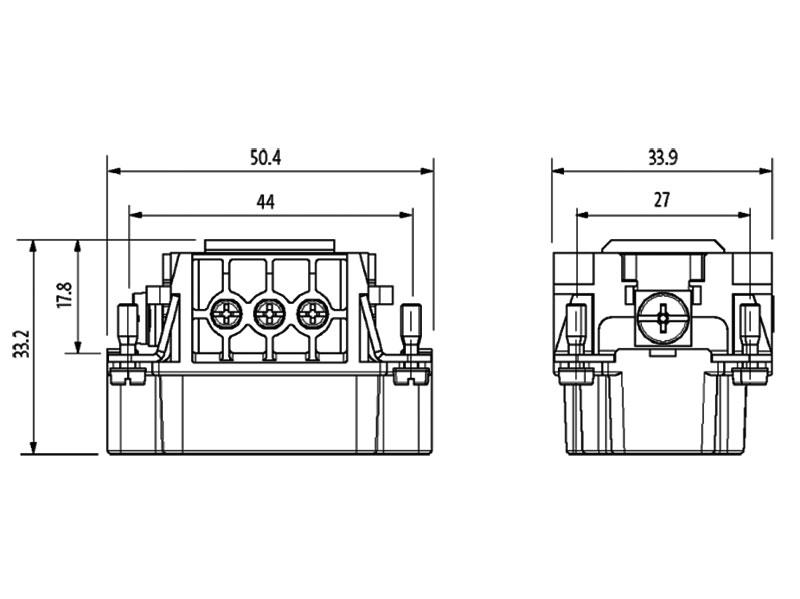 Murrelektronik B6 - Connecteur Mâle HAN 6B - 6 + PE Contacts à Vis - 70MH-ES006-DS03020
