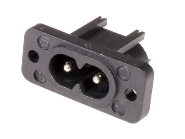 IEC 60320 C8 Panel-Mount Male Connector