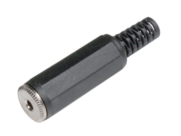 Connecteur Jack 2,5 mm Femelle Fiche 3 Pôles - Droite - Plastique - 15.152/ST