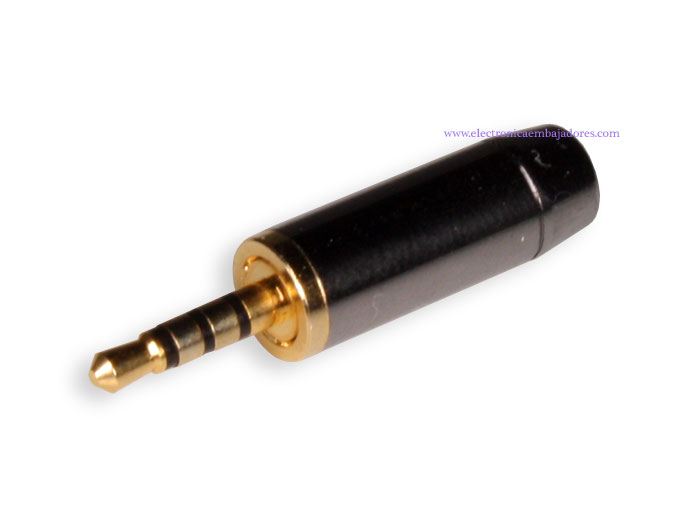 Connecteur Jack 2,5 mm Fiche Mâle 4 Pôles - Droite - Métal