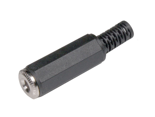 Connecteur Jack 3,5 mm Femelle Fiche 2 Pôles - Droite - Plastique