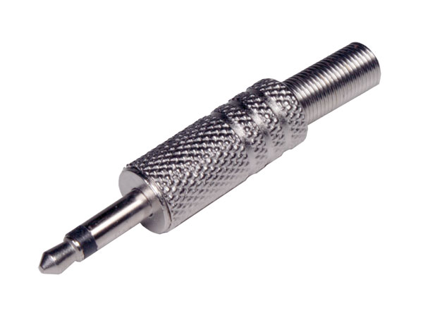 Connecteur Jack 3,5 mm Fiche Mâle 2 Pôles - Droite - Métal Nickelé - 15.102/N/MO