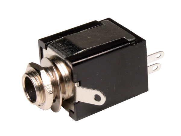 Connecteur Jack 6,3 mm Femelle Panneau 2 Pôles - Fermée - 15.440/MO