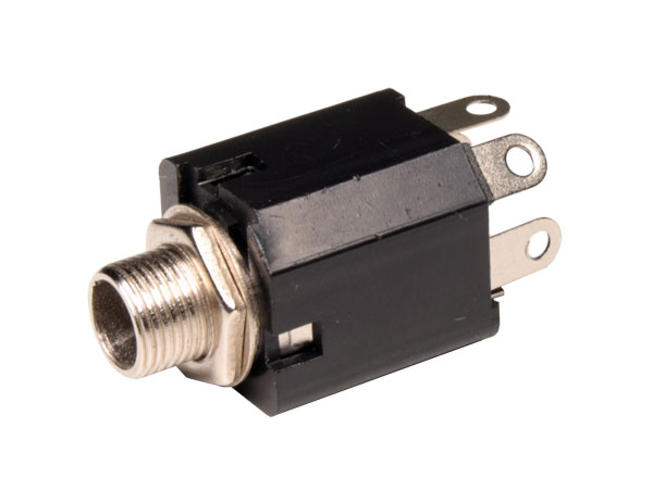 Connecteur Jack 6,3 mm Femelle Panneau 3 Pôles - Fermée