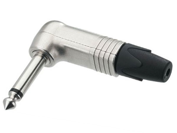 Neutrik NP2RX - Connecteur Jack 6,3 mm Fiche Mâle 2 Pôles - Coudé - Métal Nickelé