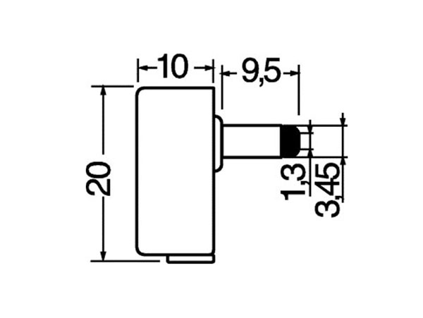3.4 mm - 1.3 mm Jack Plug - Male Power Plug - 04/02532-00