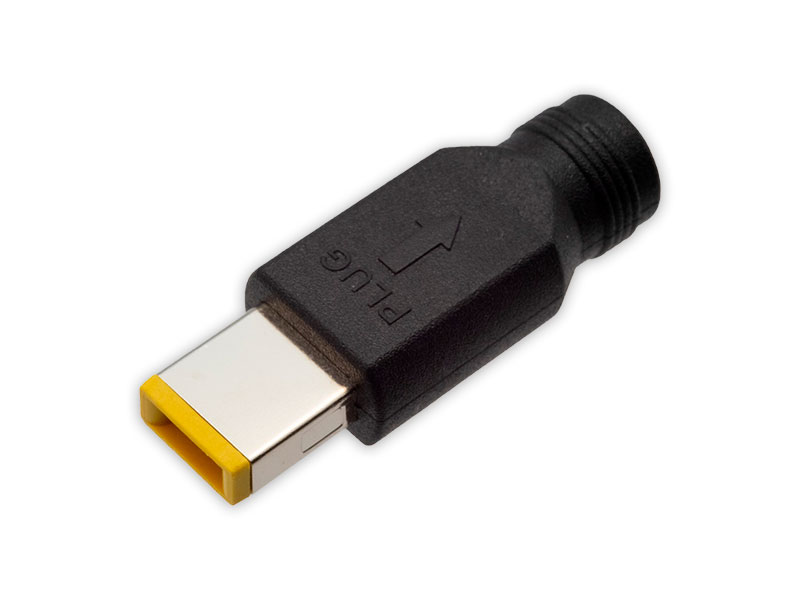 Adaptador de tomada de alimentação 5,5 mm-2,1 mm macho para Lenovo tipo macho