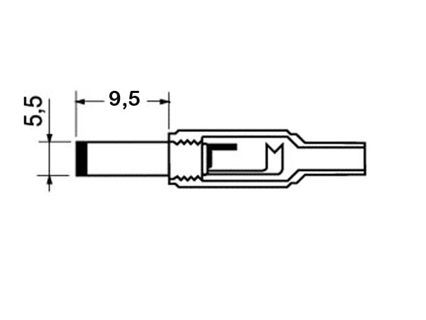 Connecteur Jack Alimentation Mâle 5,5 mm - 2,1 mm