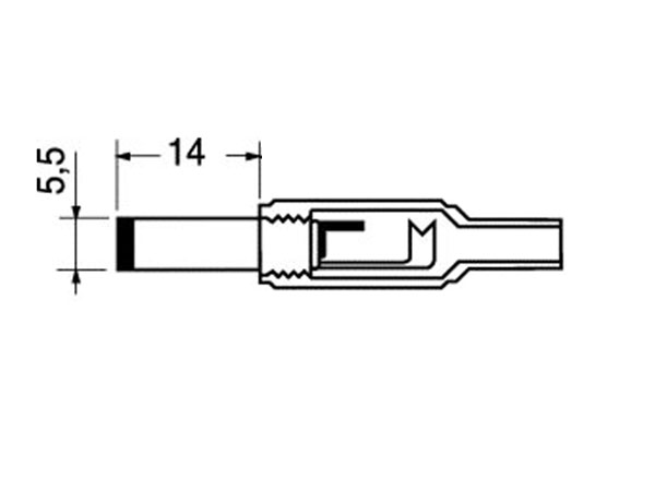 Connecteur Jack Alimentation Mâle 5,5 mm - 2,1 mm