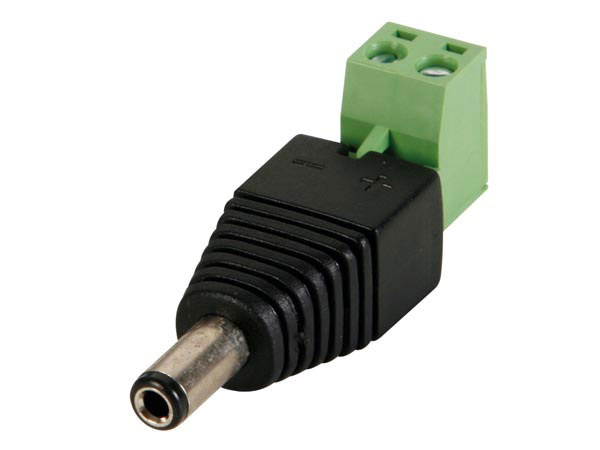 Connecteur Jack Alimentation Mâle 5,5 mm - 2,1 mm - Vis