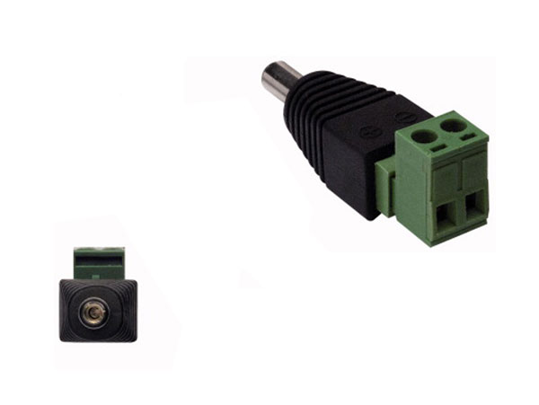 Connecteur Jack Alimentation Mâle 5,5 mm - 2,1 mm - Vis