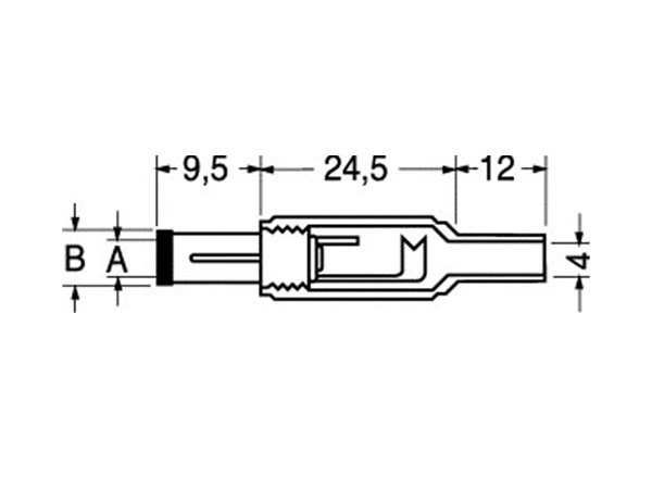 Connecteur Jack Alimentation Mâle 6,5 mm - 4,3 mm