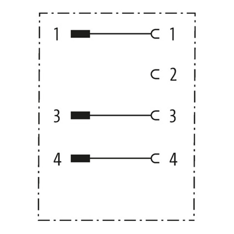 Murrelektronik 57115 - Adaptateur M8 femelle 4 pôles / M8 mâle 3 pôles - Codage A - 7000-88511-0000000